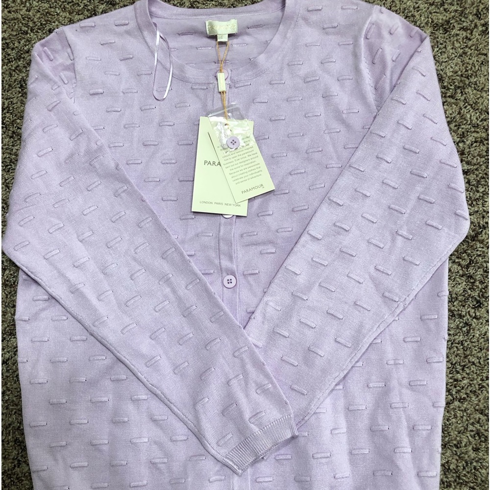 Paramour Lilac Button up Cardigan Sweater